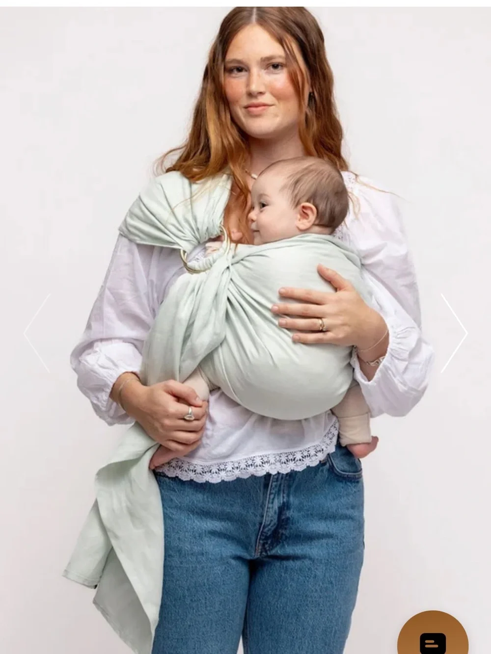 WildBird Neutral Light Gray Linen Ring Sling